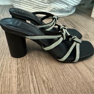 Elegant Black and Silver Women's Heels